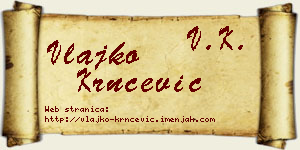 Vlajko Krnčević vizit kartica